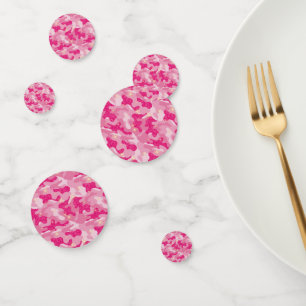 Bright Sparkle Pink Camouflage Chic Camo Glam Army Confetti