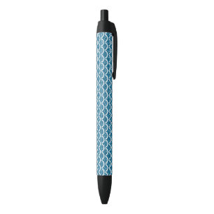 Bright Sparkle Teal Blue Mermaid Scales Fishtail Black Ink Pen