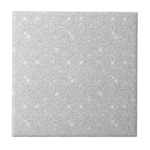 Bright Sparkle White Silver Colour Merry Christmas Tile