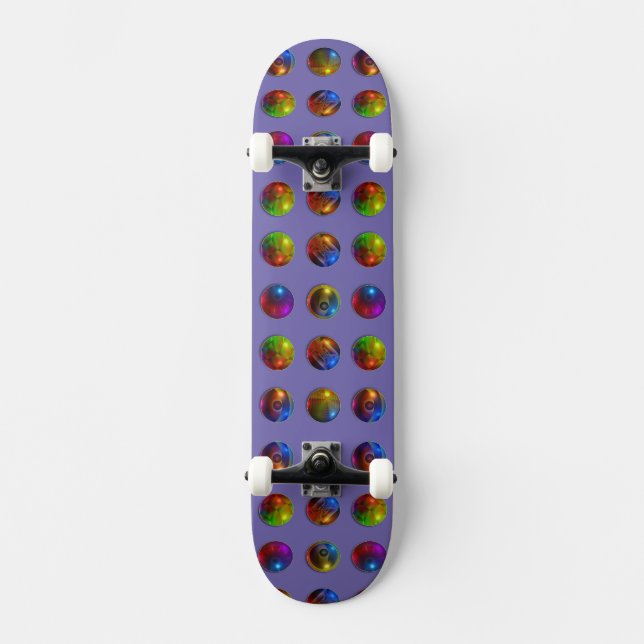 Bright Spheres Skateboard (Front)