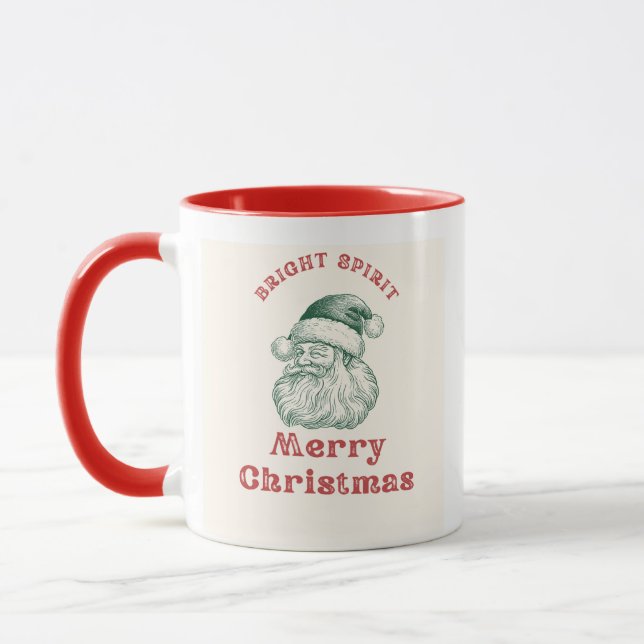 Bright Spirit Santa Mug – Merry Christmas Edition (Left)
