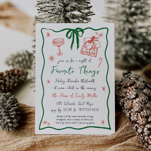 Bright Spirits Holiday Favourite Things Party Invitation