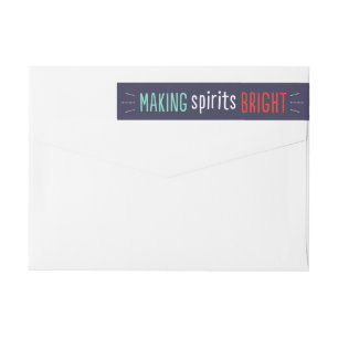 Bright Spirits Wraparound Address Label