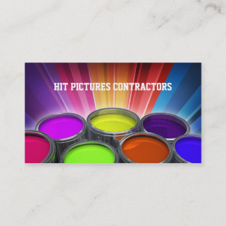 Bright Splash Painter Contractor Construction Card