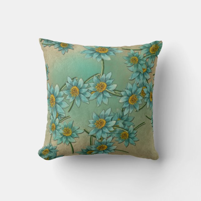 Bright Spring Flower Pillow – Colourful Home Accen (Front)