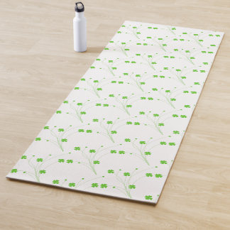 Bright Spring Green Flowers, Small Floral Print Yoga Mat