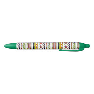 Bright spring tribal black ink pen