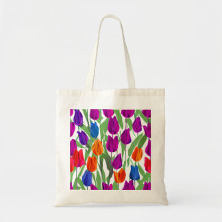 Bright Spring Tulips Canvas Tote