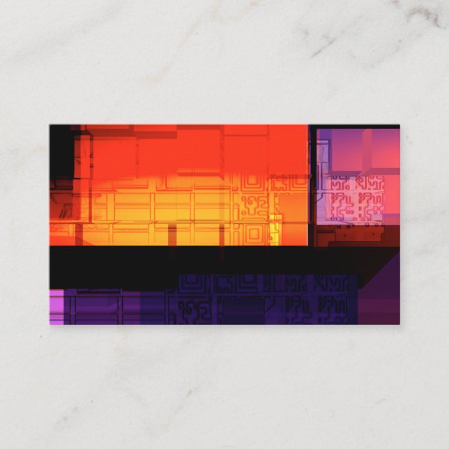 Bright Square Design Business Card (Front)
