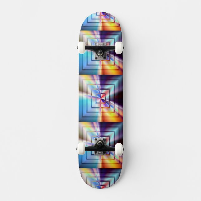 Bright Squares Skateboard (Front)