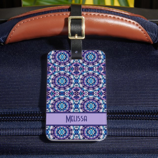 Bright - Stain Glass Bloom #2  Luggage Tag (Front Insitu 2)