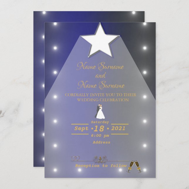 Bright star invitation (Front/Back)