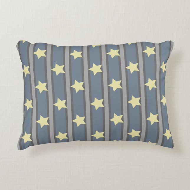 Bright Star Striped Decorative Cushion (Front)