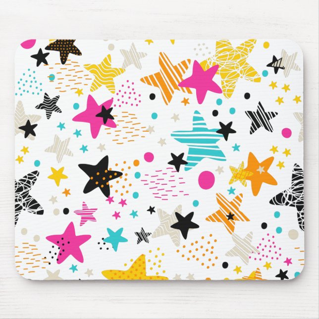 Bright stars and dots mouse pad (Front)