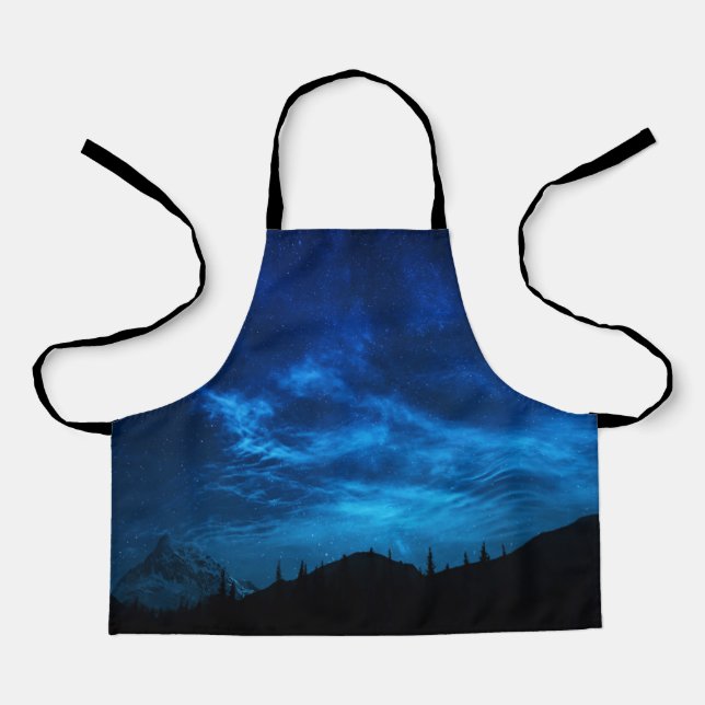 BRIGHT STARS IN A DARK AND BLUE SKY APRON (Front)