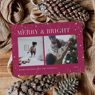 Bright Stars   Merry & Bright Photo Holiday Card