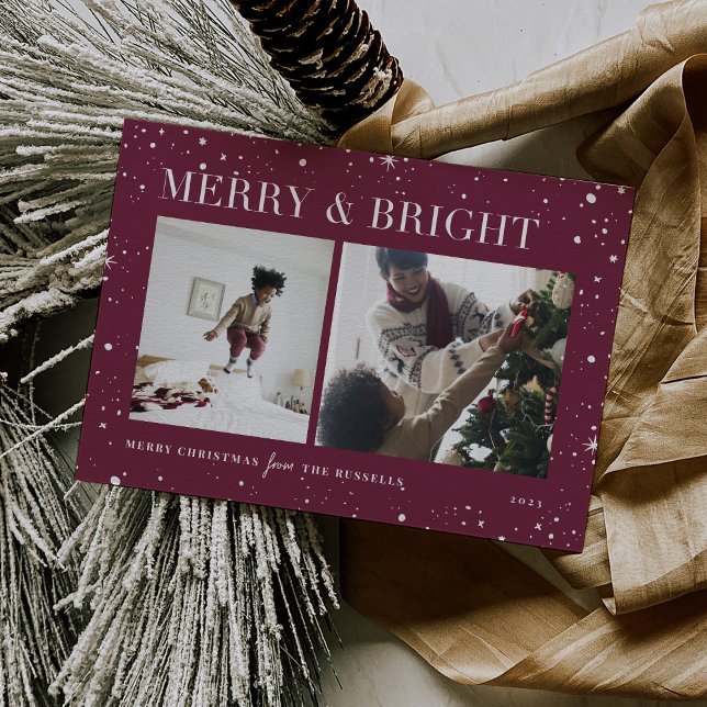 Bright Stars | Merry & Bright Photo Holiday Card (Creator Uploaded)