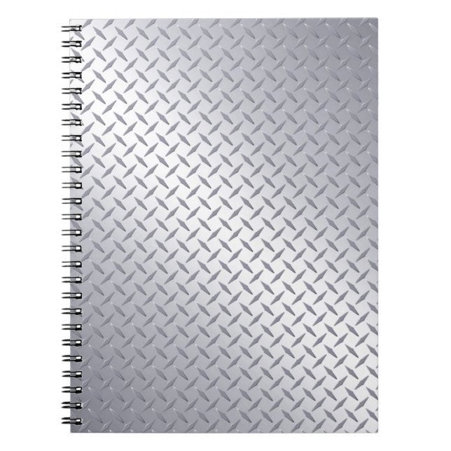 Bright Steel Diamond Plate Notebook (Front)