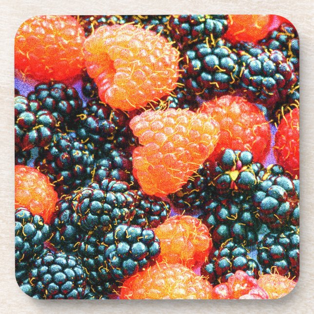 "Bright Strawberry" Cute Photo. Buy Now Coaster (Front)