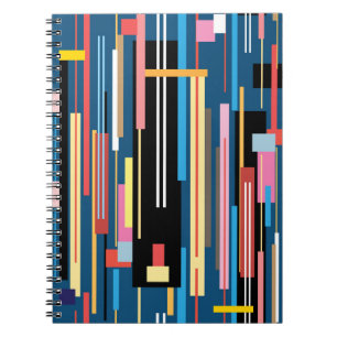 Bright Stripe Abstract Pattern Notebook