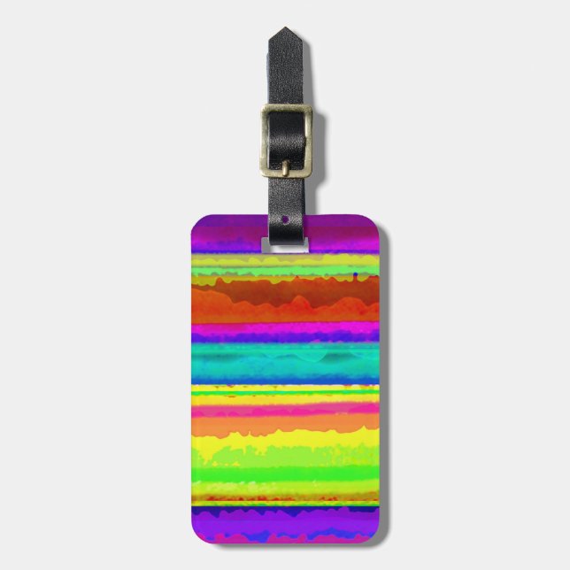 Bright Stripe Luggage Tag (Front Vertical)