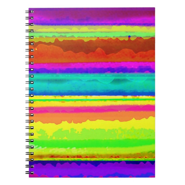 Bright Stripe Spiral Notebook (Front)
