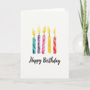 Bright Striped Birthday Card