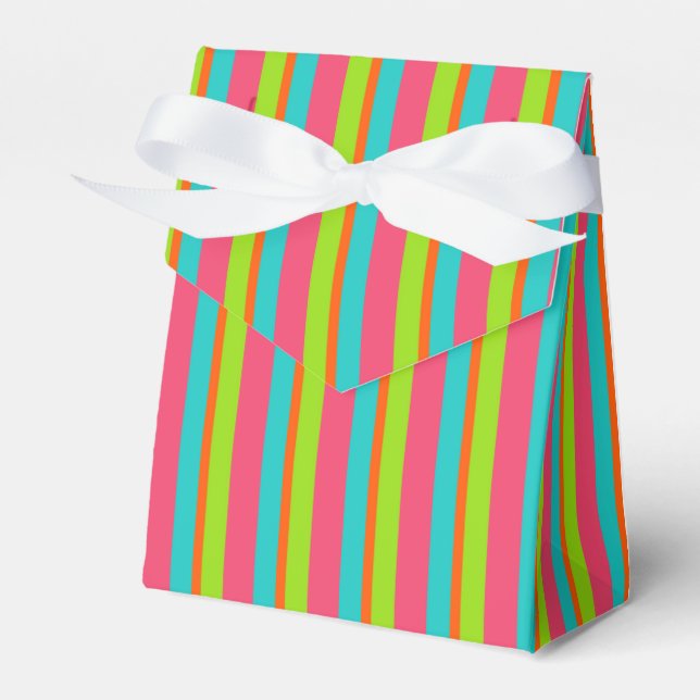 Bright Stripes Favour Box (Front Side)