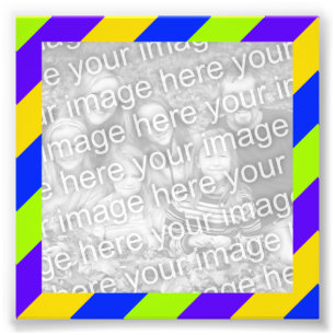 Bright Stripes Frame Photo Print