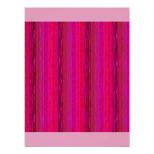“BRIGHT STRIPES” poster in hot pink