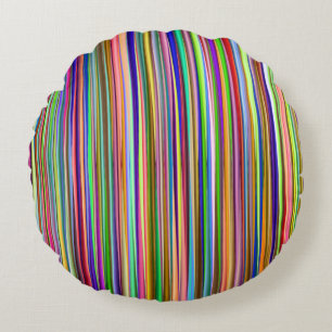 Bright Stripes Round Cushion