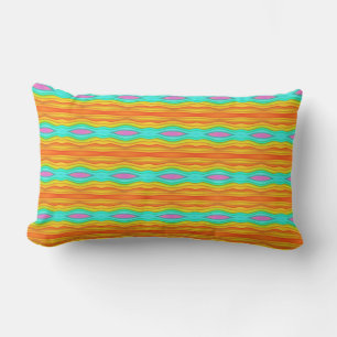Bright Summer Coloured Abstract Lumbar Cushion