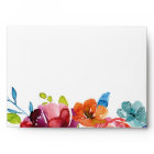 Bright Summer colourful floral Wedding Envelope