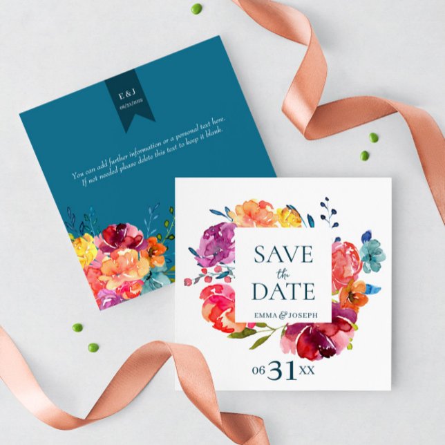 Bright Summer colourful Wedding "Save the Date" Invitation (Creator Uploaded)