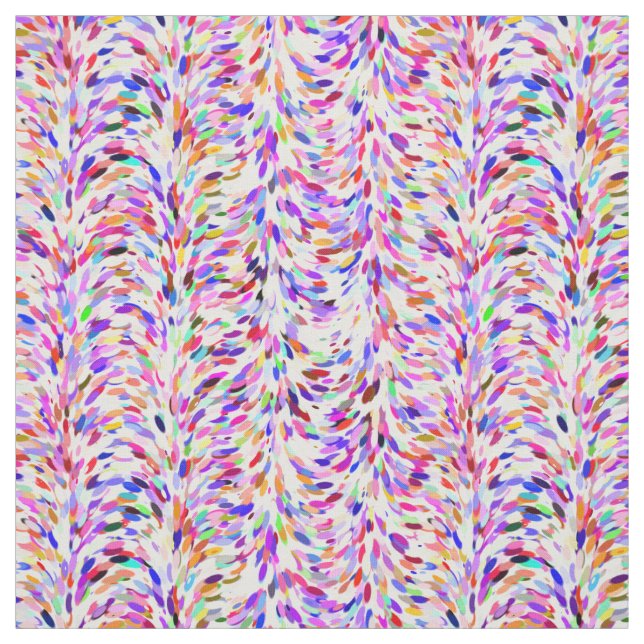 Bright Summer Colours Paint Splatter Pattern Fabric (Swatch)