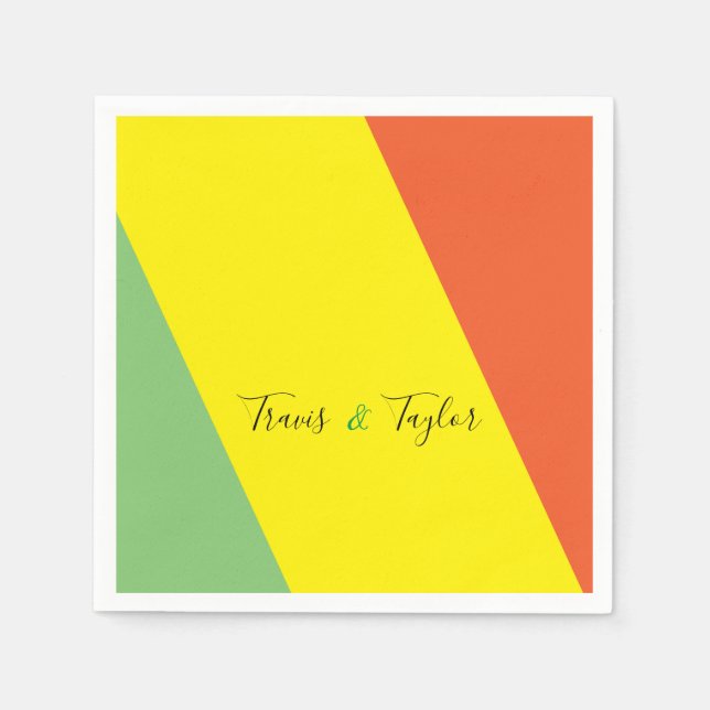 Bright Summer Colours Wedding Napkin (Front)