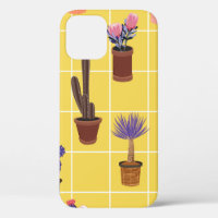 Bright summer cute Cactus in many kind of pots on