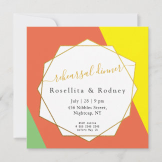 Bright Summer Digital Wedding Rehearsal Dinner  Invitation