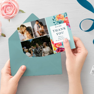 Bright Summer elegant  Wedding "Thank you" Card