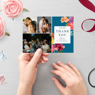 Bright Summer elegant  Wedding "Thank you" Card