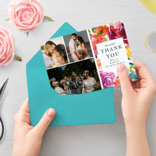 Bright Summer elegant  Wedding "Thank you" Card