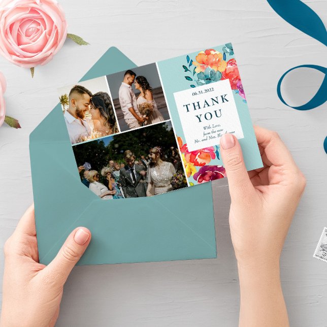 Bright Summer elegant  Wedding "Thank you" Card (Creator Uploaded)