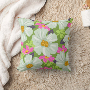 Bright Summer Floral Blooms  Cushion