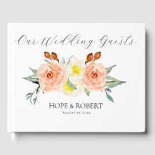 Bright Summer Flowers Wedding Guest Book