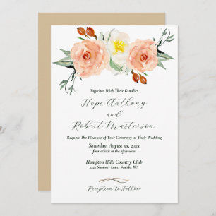 Bright Summer Flowers Wedding Invitation