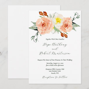 Bright Summer Flowers Wedding Invitation