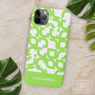 Bright Summer Lime Green Midcentury Art Pattern iPhone 16 Pro Max Case