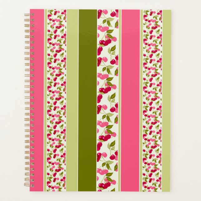 Bright summer pattern of stripes of multi-coloured planner (Front)