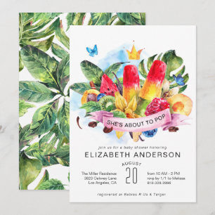 Bright Summer Popsicle Baby Shower Invitation