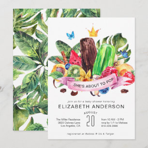 Bright Summer Popsicle Baby Shower Invitation